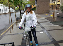 Dr. Lorna Myers rode the 5 boro bike tour 
