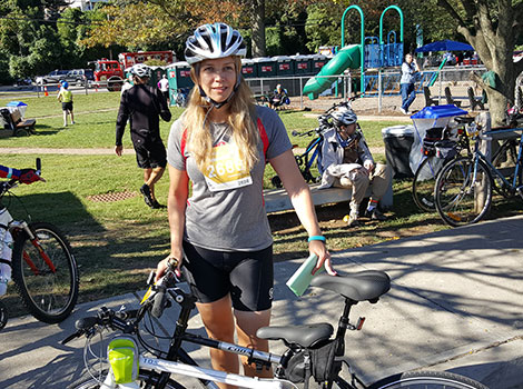 Dr. Lorna Myers rode for seizure disorders