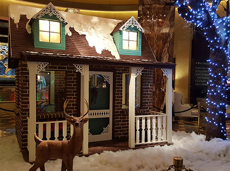 Huge gingerbread house at AES conference 