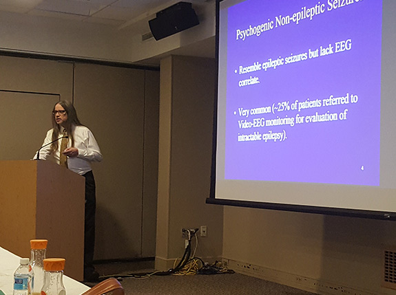 Dr. Christos Lambrakis spoke about diagnosing PNES 