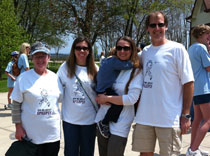 Epilepsy Walk Team: Pat, Sarah Henry, Dr. Olga Laban, Aidan and Duane