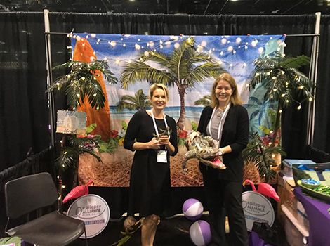Drs. Kramska and Myers at the playful convention tiki lounge