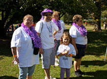Team Northeast Regional Epilepsy Group: Fran, Michael, Mary, Mary Ann and Danika sporting purple for