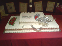 Delicious cake for Anniversary dinner for Epilepsy Foundation in Albany, NY