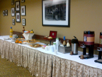 Breakfast spread at our epilepsy conference