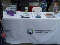 Epilepsy Information booth on the beach