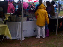 Rain couldn't dampen the spirits of the team members