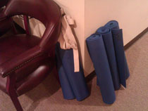 Yoga mats for those who attended