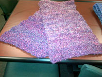 Purple and lilac shawl for epilepsy month